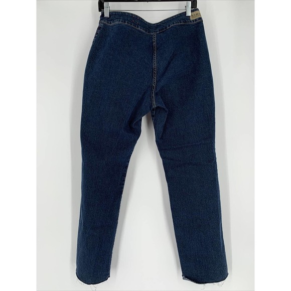 Vtg Kikit Maurice Sasson Sassoon Denim Belted Stretch Wide Leg‎ Flare Sz 12 Jean - Picture 3 of 8